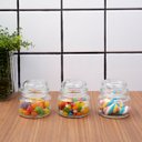 Ver imagem 7 de Kit 3 potes de vidro com tampa herméticos redondos 350ml - Mozcada