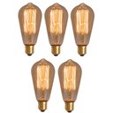 Ver imagem 1 de Kit 5x Lâmpada Retrô St64 Carbono Dimerizável Âmbar 40w 110v