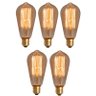 Kit 5x Lâmpada Retrô St64 Carbono Dimerizável Âmbar 40w 110v - 1
