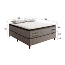 Ver imagem 3 de Cama Box Casal Pkt 20 Eps Spring Valery Luxo Cinza/Branco