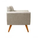 Ver imagem 2 de Poltrona Decorativa Bruna Living Sala Quarto Recepção - Linho Bege 140