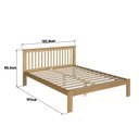 Ver imagem 3 de Cama de Casal Madeira Maciça com Lastro Júlia Marrom/Oak
