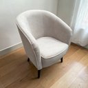 Ver imagem 2 de Poltrona Orgânica Off-White Pés Madeira Moderna Sala Quarto