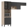 Cozinha Modulada Firenze FI0007 Avena Grafito - Demóbile - 2