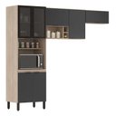 Ver imagem 2 de Cozinha Modulada Firenze FI0007 Avena Grafito - Demóbile
