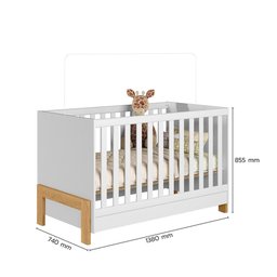 Berço Mini Cama 2 em 1 Quarto Infantil Bebê Fantasia 4300 Qmovi - 3