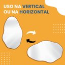 Ver imagem 7 de Espelho Decorativo Orgânico Grande Pedra 50x80 de Parede para Sala Cozinha Banheiro