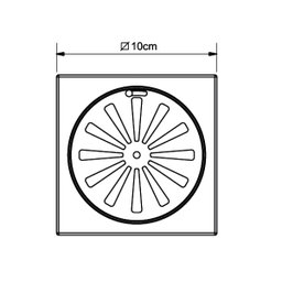 Ralo Quadrado com Fecho em Aço Inox 10 cm Docol - 3