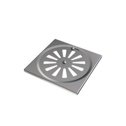 Ralo Quadrado com Fecho em Aço Inox 10 cm Docol - 1