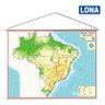 Mapa Do Brasil Físico Regional Escolar Banner Grande Lona Pendurar 120cm X 90cm Zona Livre UNICO Bra - 1