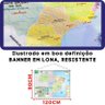 Mapa Do Brasil Físico Regional Escolar Banner Grande Lona Pendurar 120cm X 90cm Zona Livre UNICO Bra - 2
