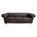 Ver imagem 1 de Sofá Chesterfield Victório 3 Lugares 2,30 - Corano Café / Decoração, recepção, sala tv estar