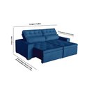 Ver imagem 2 de Sofá Áustria 3 Lugares 1,80 Cm - de Casa Décor e Estofados Azul