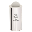 Ver imagem 4 de Lixeira Coleta Seletiva Basculante 50l de Aço Inox: Azul