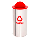 Ver imagem 6 de Lixeira Coleta Seletiva Basculante 50l de Aço Inox: Azul