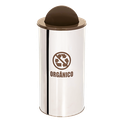 Ver imagem 7 de Lixeira Coleta Seletiva Basculante 50l de Aço Inox: Azul