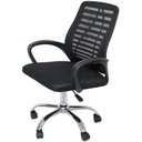 Ver imagem 1 de Cadeira Office Cadis Tela Mesh Preta com Base Rodizio Cromada - 74525