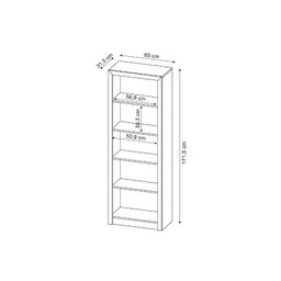 Estante Livreiro Casal ME4104 c/ 4 Prateleiras Rústico - Tecno Mobili - 3 Estante Livreiro Casal ME4104 c/ 4 Prateleiras Rústico - Tecno Mobili - 3