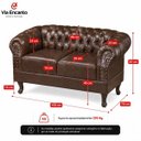 Ver imagem 6 de Namoradeira Chesterfield Duque 2 Lugares em Corano Pinhão