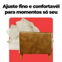 Ver imagem 5 de Poltrona Cadeira Reclinável Londres Corino Nozes e Linho Bege Conforto Plumante Ultramacio - Arkell