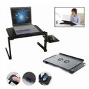 Ver imagem 2 de SUPORTE MESA NOTEBOOK COM MOUSEPAD EM ALUMINIO AJUSTAVEL COM COOLER DOBRAVEL MULTIFUNCIONAL
