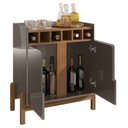 Ver imagem 6 de Barzinho 2 Portas 50522 E Cristaleira Para Sala 50519 Cinza Perola Cedro DCASA