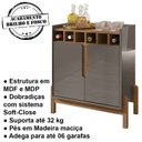 Ver imagem 3 de Barzinho 2 Portas 50522 E Cristaleira Para Sala 50519 Cinza Perola Cedro DCASA