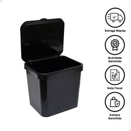 Lixeira De Pia Cesto De Lixo Bancada Prática Cozinha 3,6l Preto - 2
