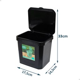 Lixeira De Pia Cesto De Lixo Bancada Prática Cozinha 3,6l Preto - 3