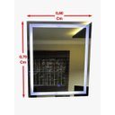 Ver imagem 4 de Espelho Retangular Grande Jateado com Led 60x70 4mm Lapidado, Banheiro, Decoração, Salão, Maquiagem.