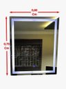 Ver imagem 4 de Espelho Retangular Grande Jateado com Led 60x70 4mm Lapidado, Banheiro, Decoração, Salão, Maquiagem.