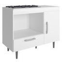 Ver imagem 1 de Balcão para Cooktop 4 Bocas Alecrim 1 Porta Branco Poliman