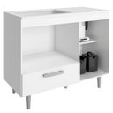 Ver imagem 5 de Balcão para Cooktop 4 Bocas Alecrim 1 Porta Branco Poliman