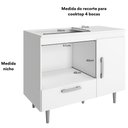 Ver imagem 4 de Balcão para Cooktop 4 Bocas Alecrim 1 Porta Branco Poliman