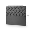 Ver imagem 2 de Cabeceira para Box King Size Miami Veludo Cinza 195cm Bonan