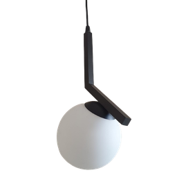 Pendente Infinity Lustre Luminária Jabuticaba PT Fosco Golobo de Vidro 14cm - 3