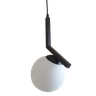 Pendente Infinity Lustre Luminária Jabuticaba PT Fosco Golobo de Vidro 14cm - 3