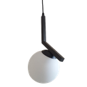 Ver imagem 3 de Pendente Infinity Lustre Luminária Jabuticaba Pt Fosco Golobo de Vidro 14cm