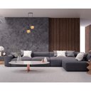 Ver imagem 3 de Pendente Moderno Preto Globo Duplo P/ Sala Espaço Gourmet Arevo Iluminação Jabuticaba VIDRO FUMÊ