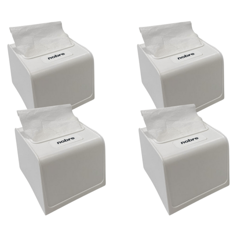 Kit 4 Dispenser Porta Guardanapo Interfolhado Branco Nobre
