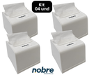 Ver imagem 2 de Kit 4 Dispenser Porta Guardanapo Interfolhado Branco Nobre