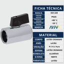 Ver imagem 3 de Válvula Registro Mini Esfera 1/2 Fêmea X Fêmea Cromada Alavanca On Off Ivm Italy Latão Cromado