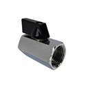 Ver imagem 5 de Válvula Registro Mini Esfera 1/2 Fêmea X Fêmea Cromada Alavanca On Off Ivm Italy Latão Cromado