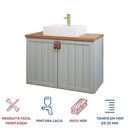 Ver mais imagens de Gabinete Suspenso com Cuba 80cm Brisa Espresso Móveis Verde/Pistache