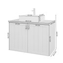 Ver imagem 3 de Gabinete Suspenso com Cuba 80cm Brisa Espresso Móveis Verde/Pistache