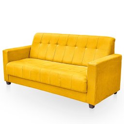 Sofá para Sala de Estar Moderno Confortável Veneza Suede - 5