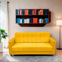Sofá para Sala de Estar Moderno Confortável Veneza Suede - 2