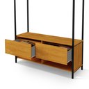 Ver imagem 5 de Closet Estilo Industrial Dallas 2 Gavetas e Suporte para Cabide Klm Móveis