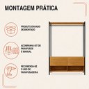 Ver imagem 6 de Closet Estilo Industrial Dallas 2 Gavetas e Suporte para Cabide Klm Móveis