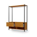 Ver imagem 4 de Closet Estilo Industrial Dallas 2 Gavetas e Suporte para Cabide Klm Móveis